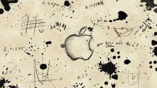 Apple drawing ink splatters ink - a childs free wallpaper