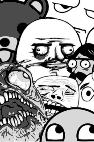 Cartoon faces expressions funny smiley 2 - a beard and a mustache free wallpaper