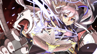 Woman sword book demon background - a demon free wallpaper