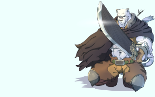 Cartoon character sword giant knife - a cartoon character holding free wallpaper