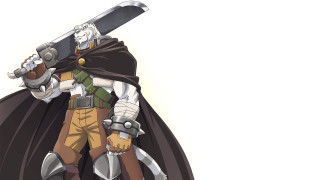 Man cape holding sword in - official art free wallpaper for desktop