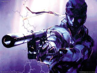 Man holding gun lightning background - metal gear free wallpaper for desktop