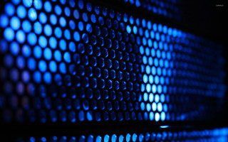 Blue metal mesh circles black - a blue light free wallpaper