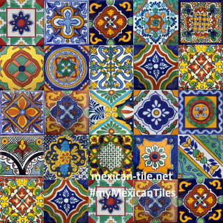 Colorful folk art mosaic tiles - folk art free wallpaper for tablet