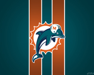 Dolphins logo football field ball - cell free wallpaper for desktop