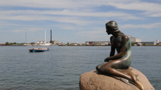 Mermaid statue rock water boat - amalia lindegren free wallpaper