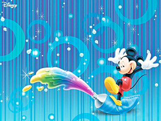 Mickey mouse flying bubbles stars - a mickey mouse free wallpaper