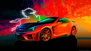 Car colorful background neon light - shown free wallpaper