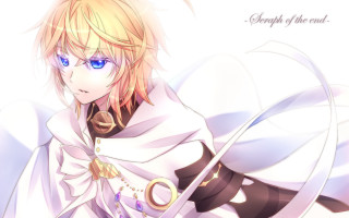 Anime blonde blueeyes whitecape gothic - blonde hair free wallpaper for desktop