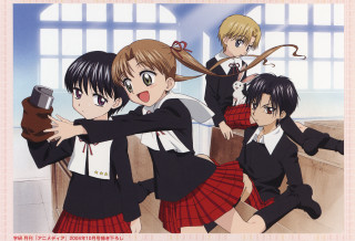 Girls school uniforms gun man - a group of girls free wallpaper for desktop