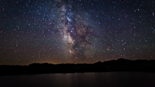 Night sky stars lake mountains 3 - astrophotography free wallpaper for desktop