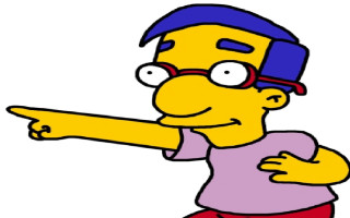 Cartoon character pointing hat glasses - his hand and a hat free wallpaper