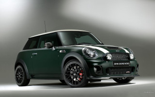 Green mini cooper - mini free wallpaper