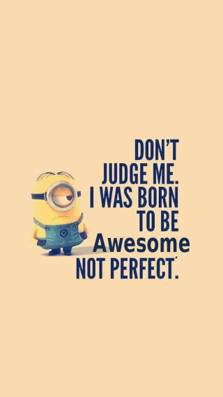 Minion dont judge me awesome 2 - a minion free wallpaper