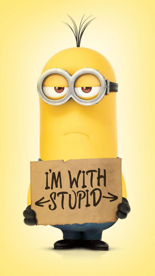 Minion holding sign im with - im free wallpaper
