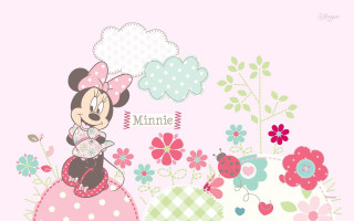 Minnie mouse wallpaper flowers hearts 2 - flower and hearts free wallpaper