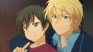 Anime characters posing for picture - the viewer free wallpaper