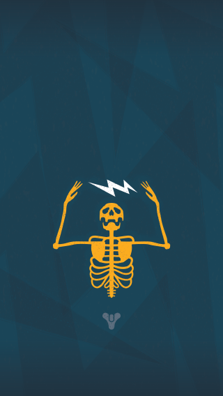 Skeleton lightning bolt back head - a skeleton free wallpaper