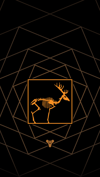 Golden deer skeleton black background - david rudnick free wallpaper for mobile
