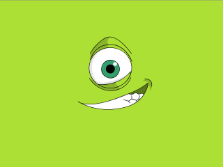 Green background cartoon character eyes - fanny mcian free wallpaper