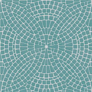 Blue white tile pattern circular - mosaic free wallpaper for tablet