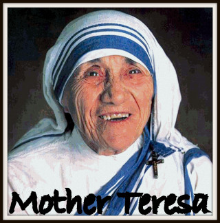 Woman cross nunette Mother Teresa - a cross free wallpaper for tablet