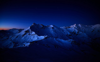 Mountain range night sky moon - amir zand free wallpaper for desktop