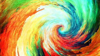 Colorful swirl paint black background - neofauvism free wallpaper