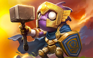 Cartoon character hammer shield sword - his hand and a sword free wallpaper for desktop