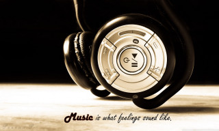 Headphones music is just feelings - life free wallpaper