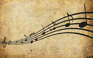 Grungy music note treble musical - cinematic composition free wallpaper