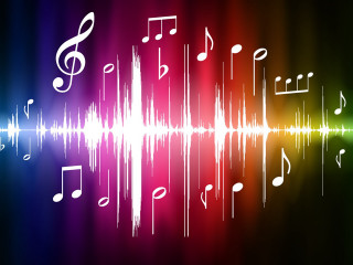 Colorful music background musical notes - music note free wallpaper