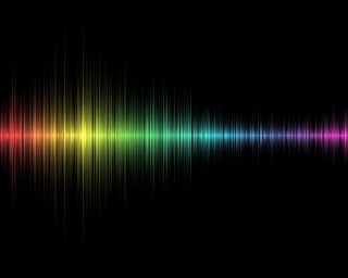 Colorful sound wave black background - smooth free wallpaper for desktop