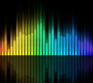 Colorful sound board black background 4 - synthwave free wallpaper for tablet