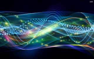 Wave light colors black blue - dynamic free wallpaper for desktop