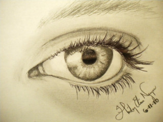 Human eye pencil drawing iris - a charcoal drawing free wallpaper