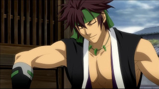 Green hair black shirt male - official art free wallpaper for desktop