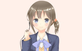 Girl ponytail blue jacket hair - a blue jacket free wallpaper