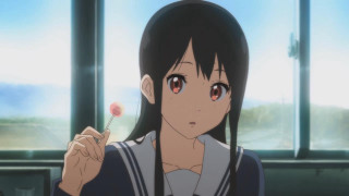 Girl long hair holding flower - a flower free wallpaper for desktop