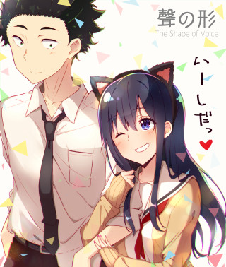 Anime couple cats shoulders friends - their shoulder free wallpaper for mobile