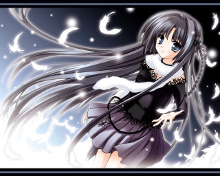 Anime girl long hair sword 9 - long hair and a sword free wallpaper