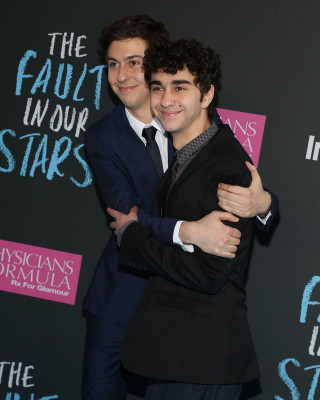 Two men hugging red carpet - anthony angarola free wallpaper