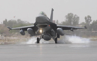 Jet taking off smoke wings - a jet free wallpaper