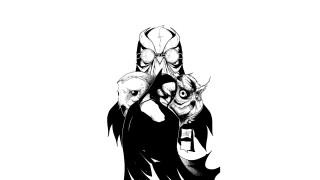 Owls person wine bottle bird - their shoulder free wallpaper