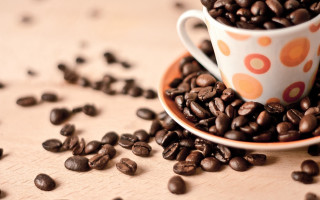 Coffee cup coffee beans table 5 - coffee bean free wallpaper