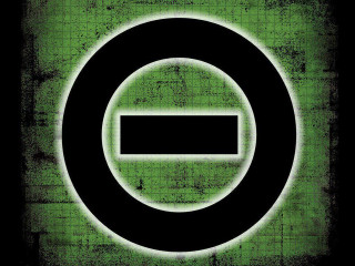 Green black sign black background - sign free wallpaper for desktop