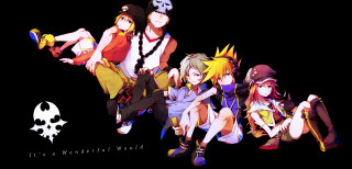 Anime characters group black background 13 - derf free wallpaper