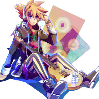 Sitting person guitar background image - a picture of a person free wallpaper