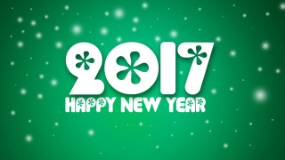 Green background happy new year 2 - incoherent free wallpaper