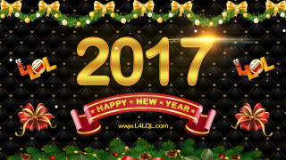 Happy new year greeting presents - decoration free wallpaper